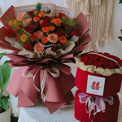 订婚鲜花：共赴山海 两件套 2束