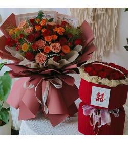 订婚鲜花：共赴山海 两件套 2束