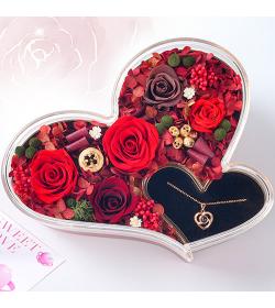 永生花：心心相印 紫红色款