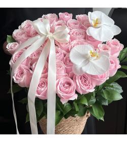 鲜花：至死不渝 33枝粉玫瑰